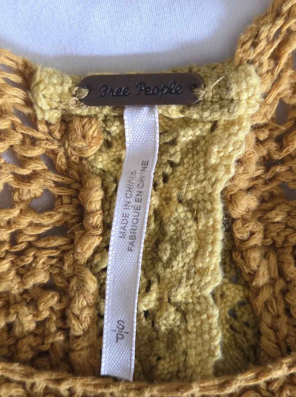 Free People Mustard Crochet Striped Tank Top - Multi - Picture 10 of 11